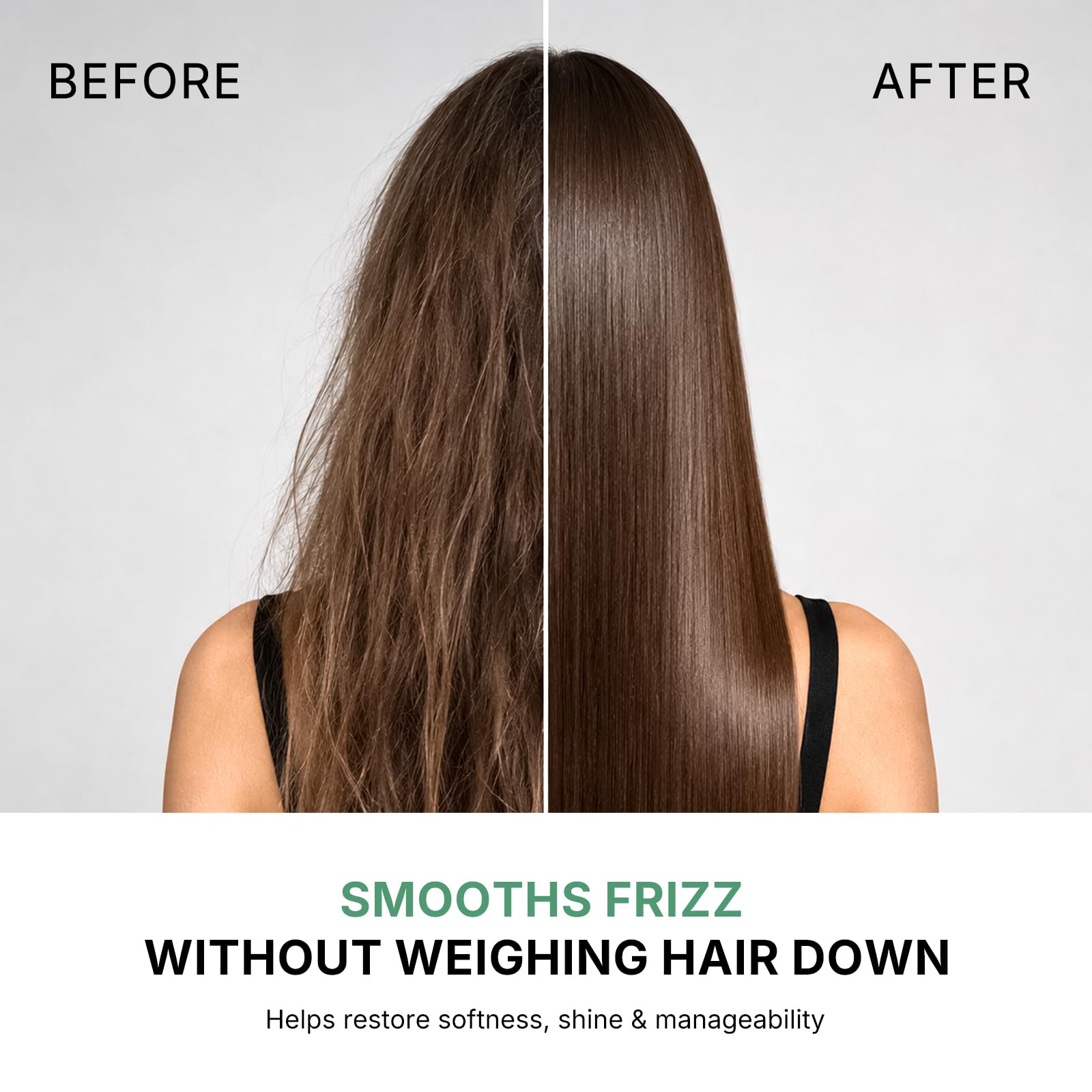 Karseell before and after hair comparison showing improved shine and strength
