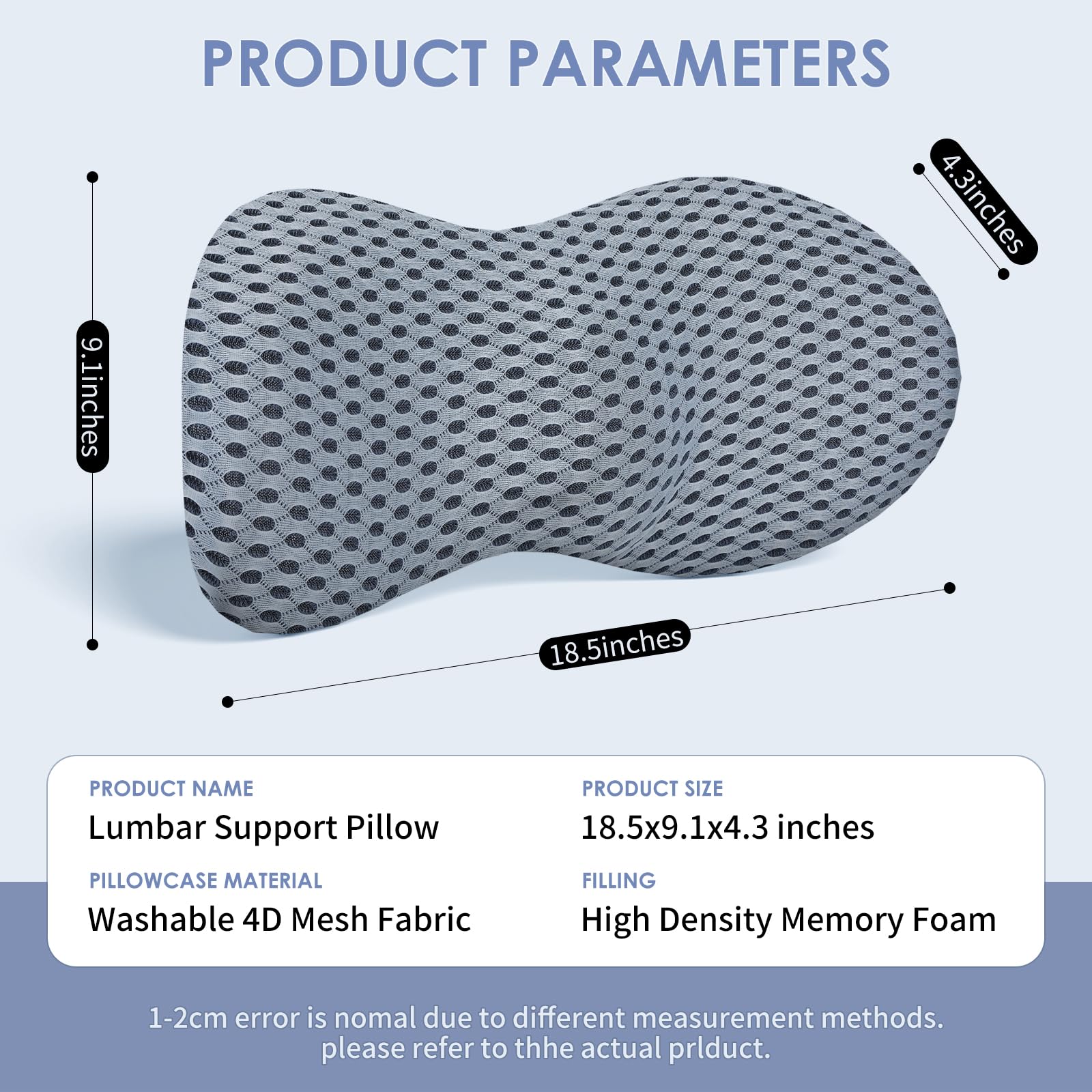 kasney lumbar pillow in car seat providing travel comfort and lower-back support