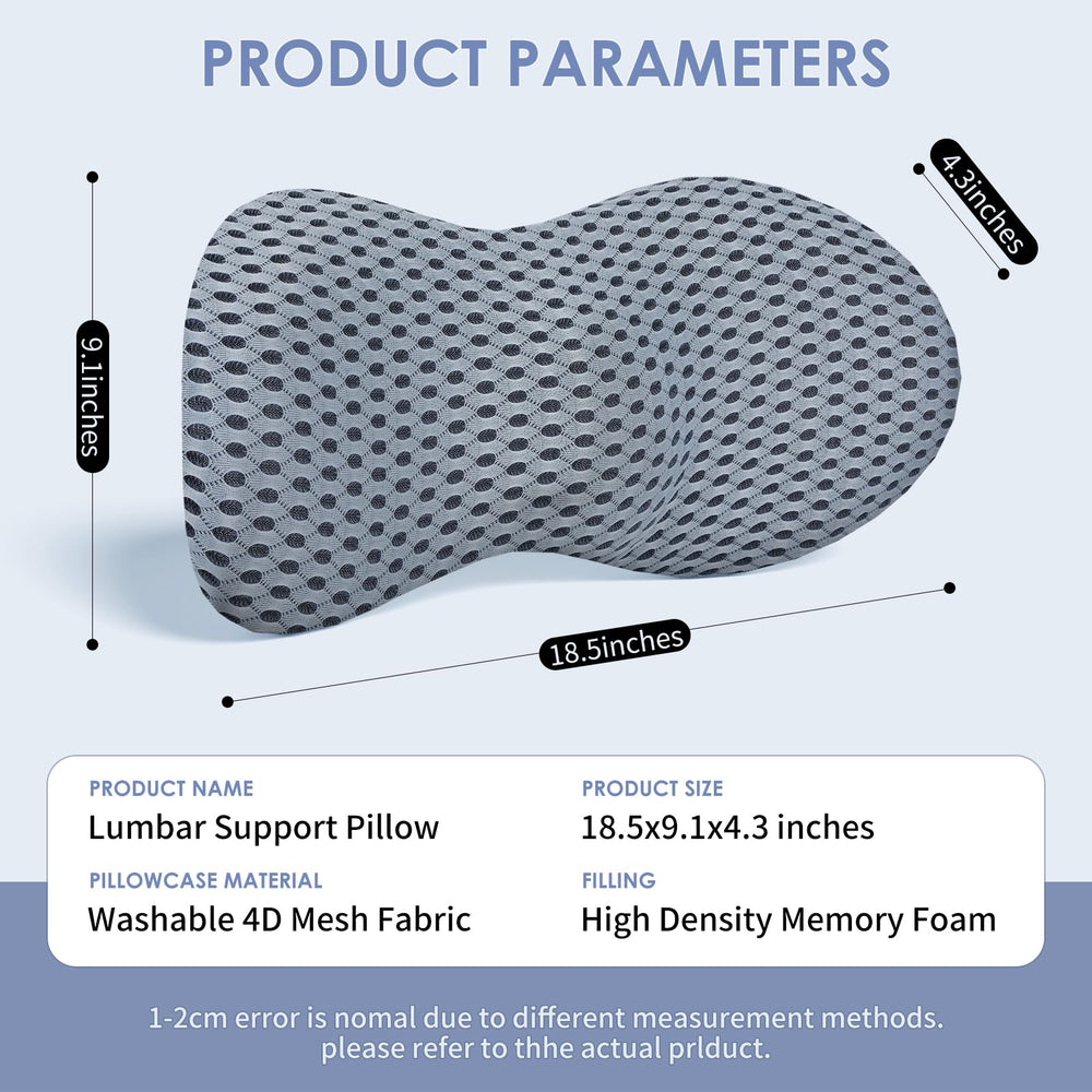 kasney lumbar pillow in car seat providing travel comfort and lower-back support