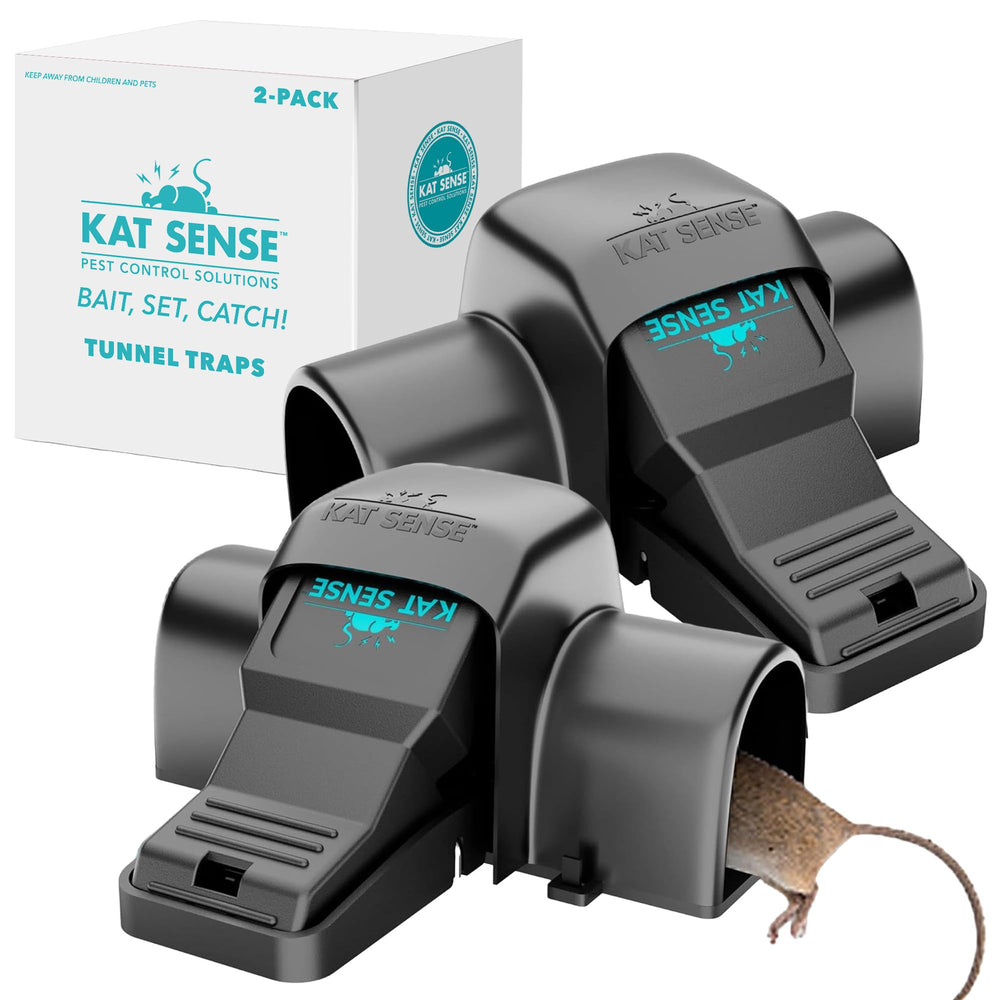 Kat Sense front view of covered trap showing safe enclosed design and fast capture