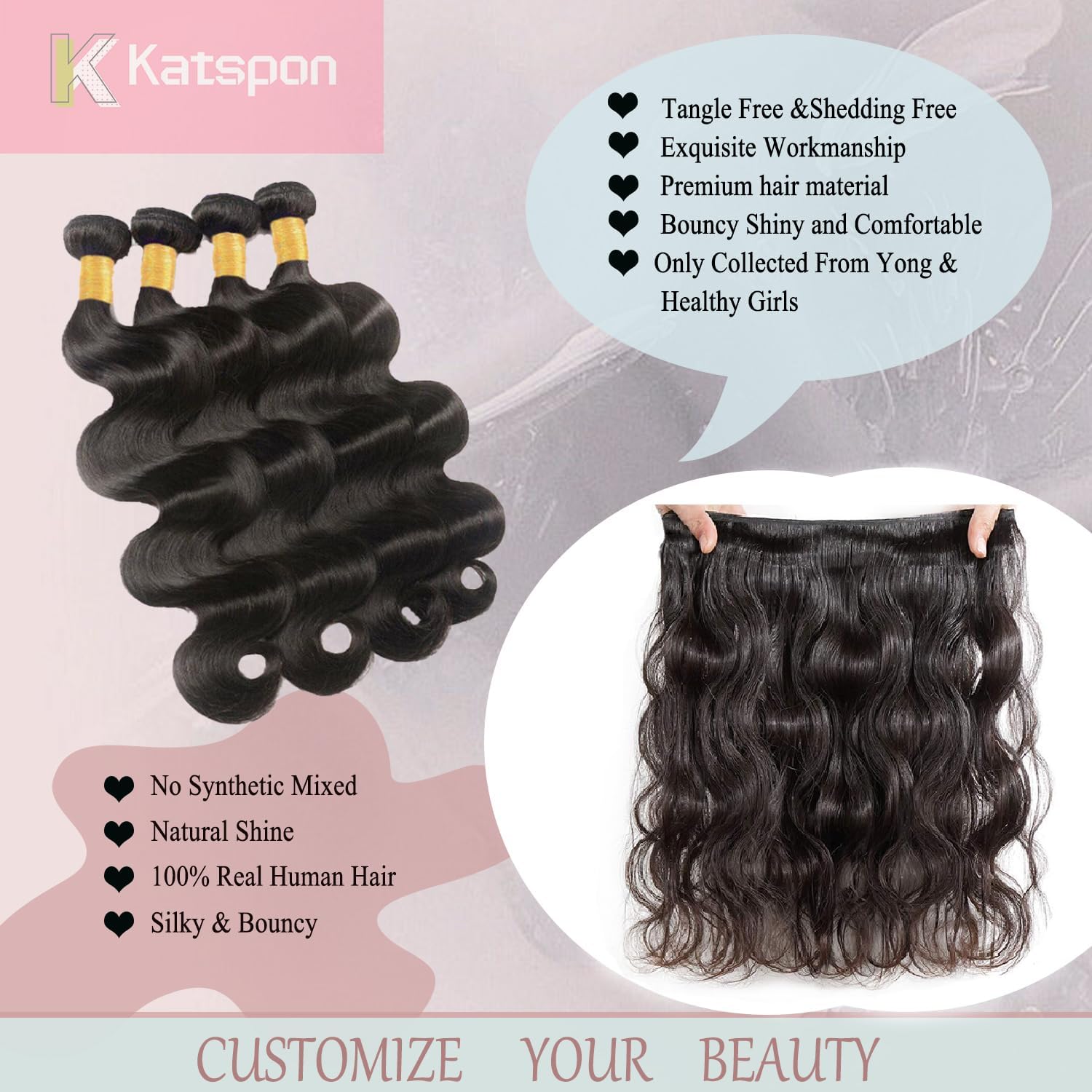 Katspon close-up of double-stitched weft demonstrating secure seam and reduced shedding benefit