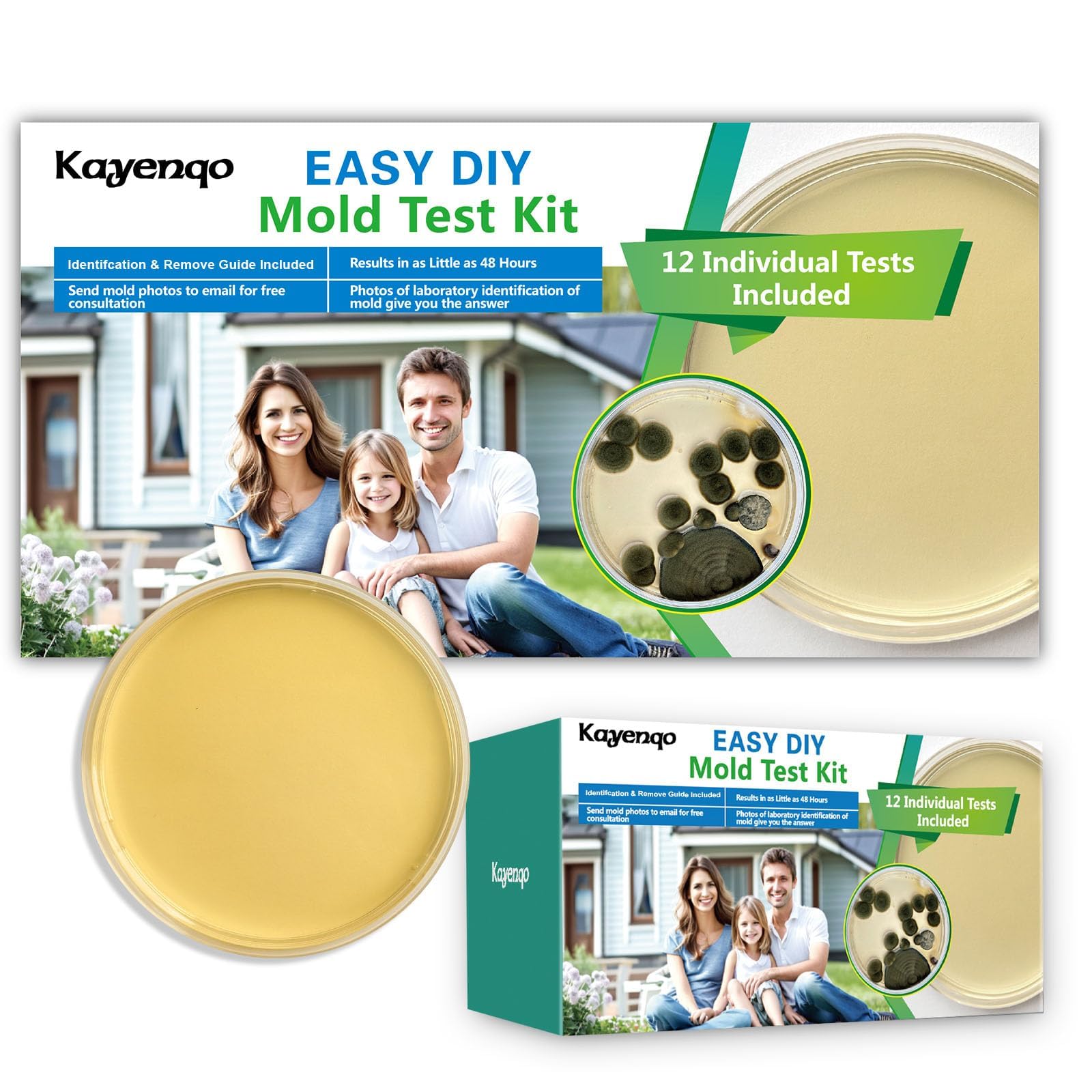 KAYENQO kit beside common household items to show compact size and portability