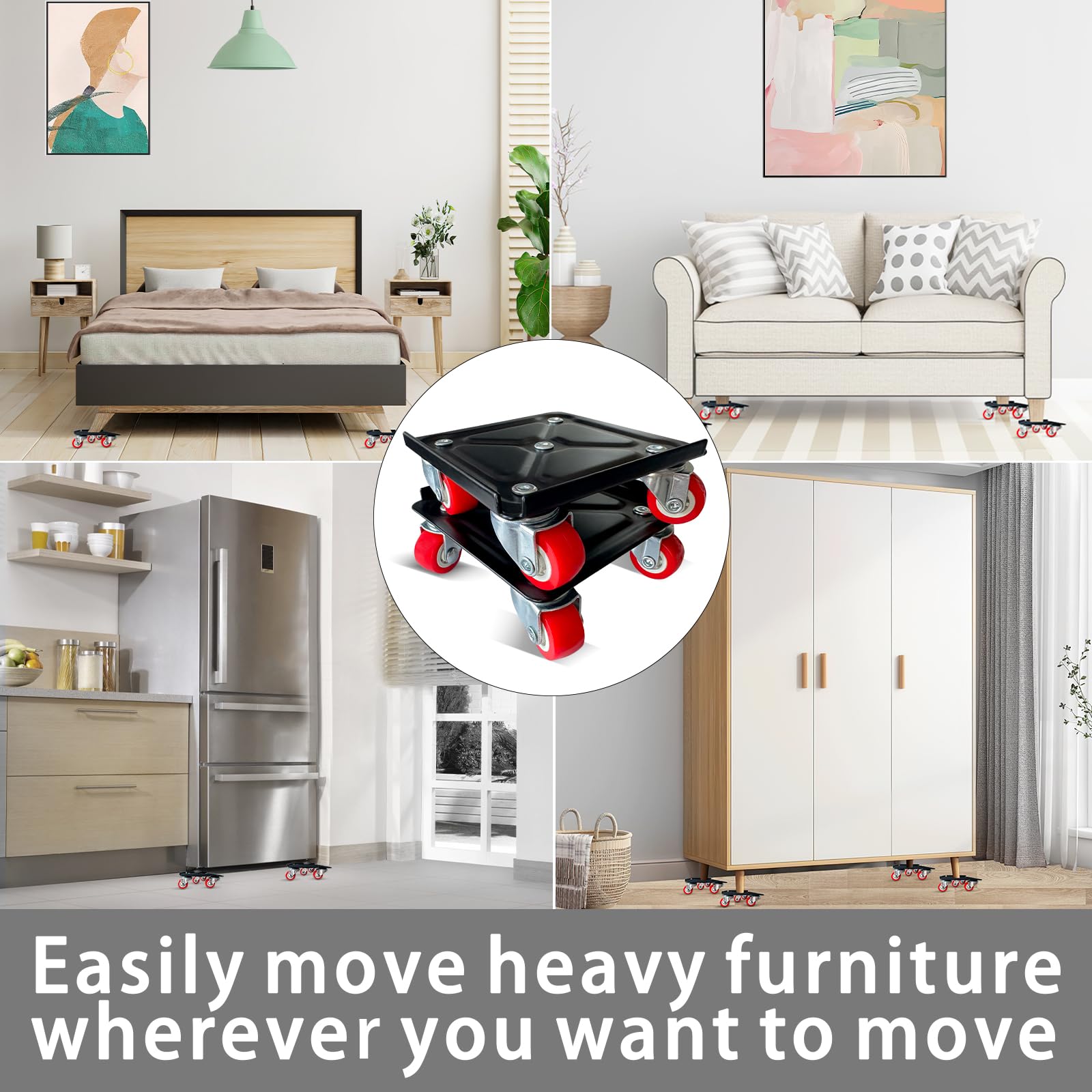 KAZBFDUB dolly next to sofa to show size and weight-handling benefit
