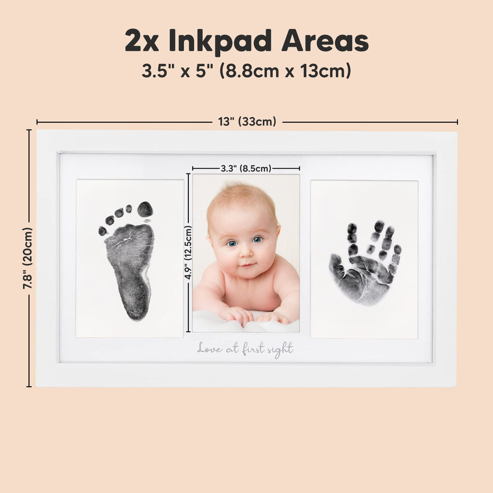 KeaBabies baby footprint in frame preserved clearly for long-term display benefit