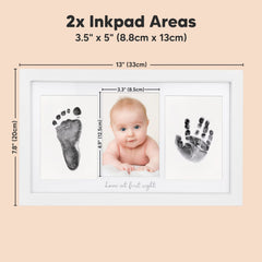 KeaBabies baby footprint in frame preserved clearly for long-term display benefit