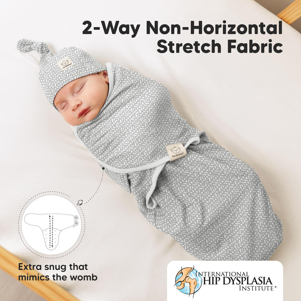 KeaBabies ergonomic hip-friendly layout illustrating safe hip positioning