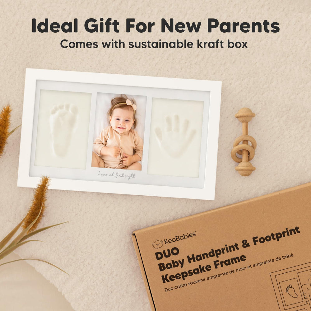 KeaBabies dried footprint detail preserved in clay for long-lasting memory