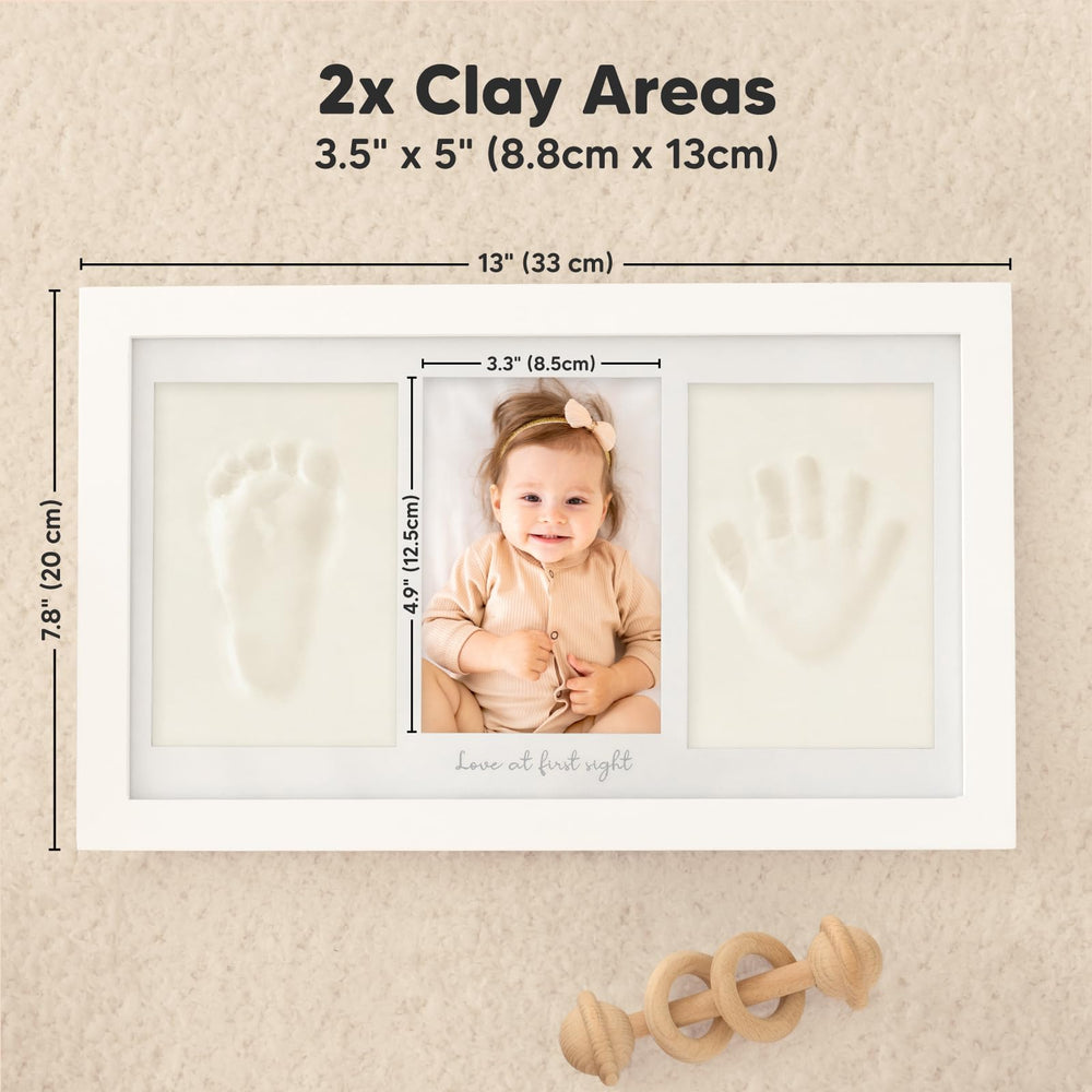 KeaBabies frame shown held for scale to illustrate imprint and frame size