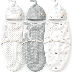 KeaBabies front packaging showing three Nordic swaddles, convenient gift-ready set
