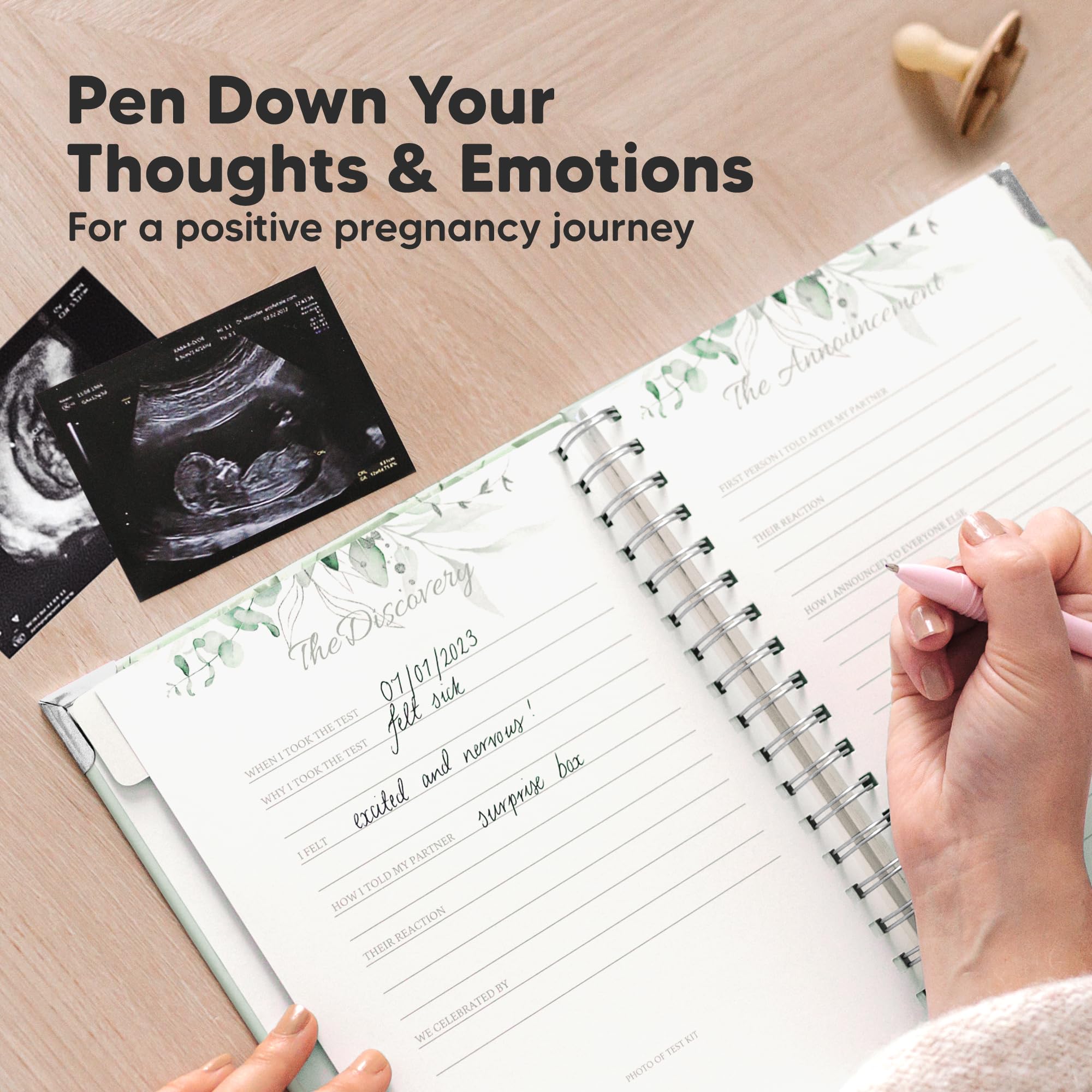 KeaBabies keepsake envelope with ultrasound photos for secure memory storage