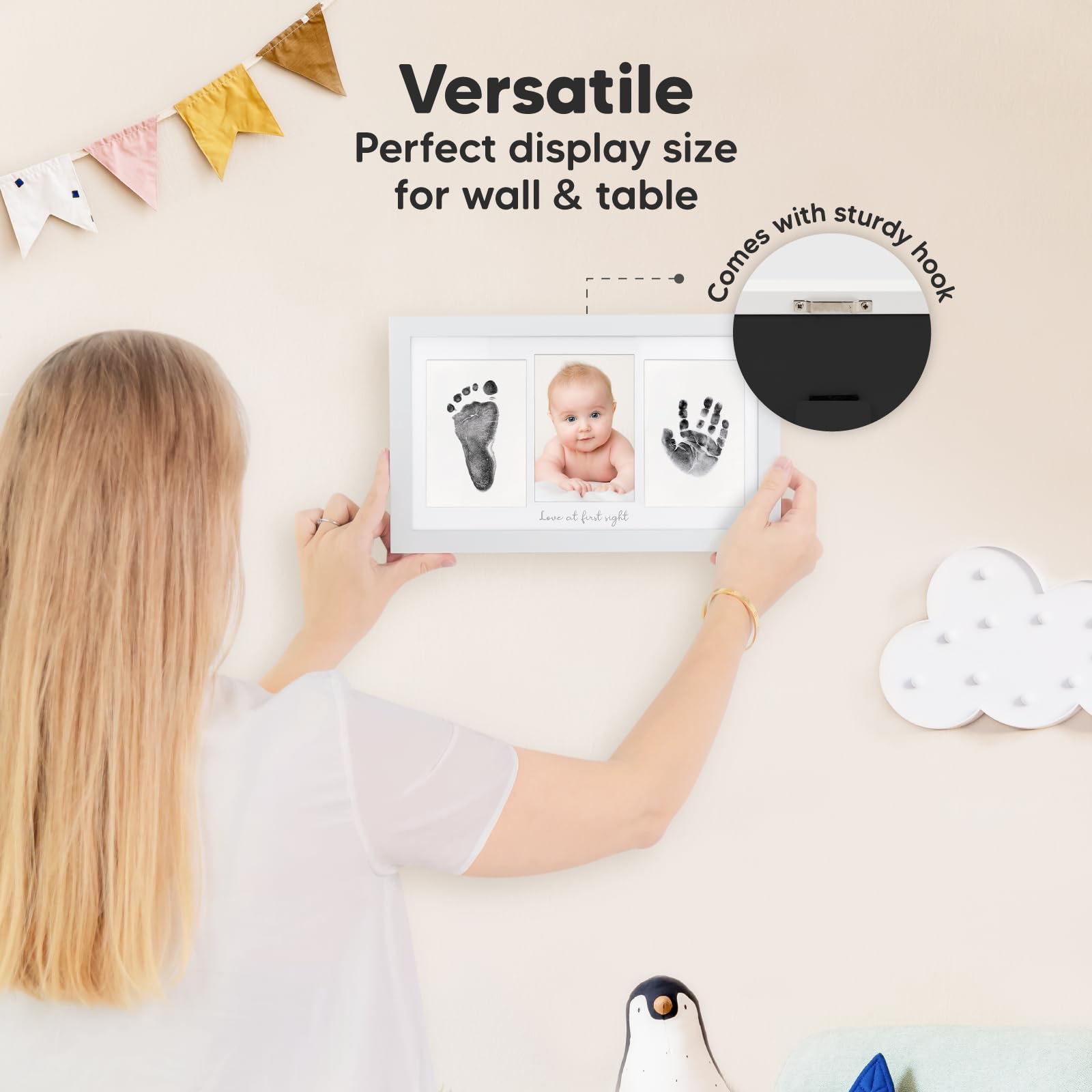 KeaBabies parent creating print demonstrating quick one-minute process benefit