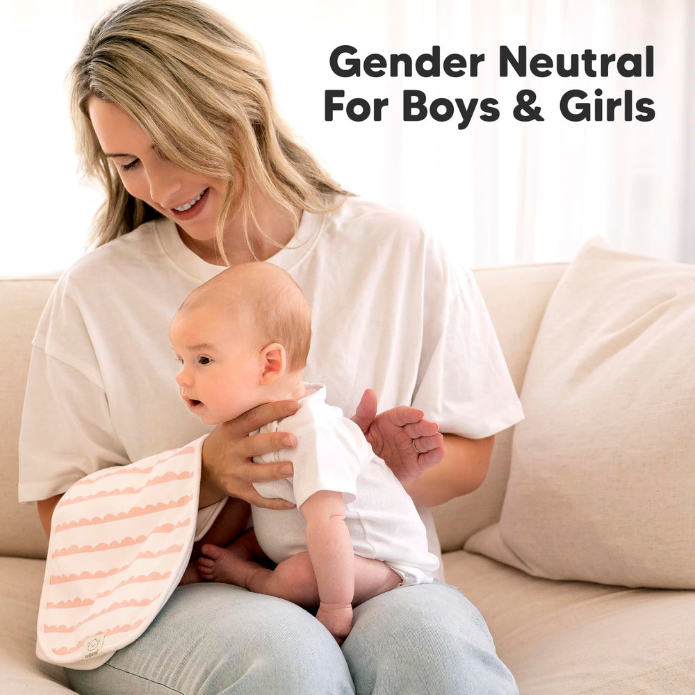 KeaBabies burp cloth used in nursery lifestyle scene conveying stylish practicality