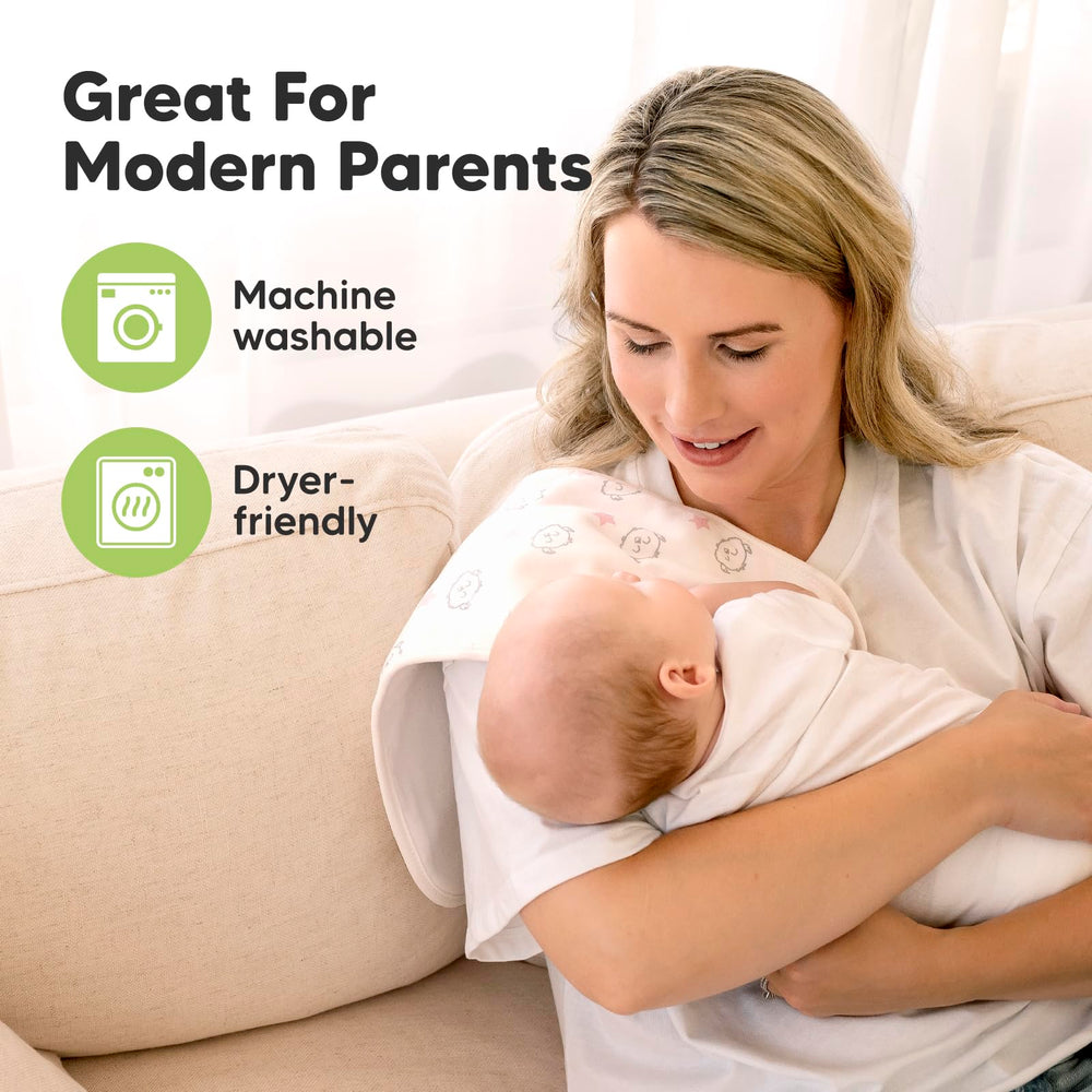KeaBabies label and pattern detail highlighting organic materials benefit
