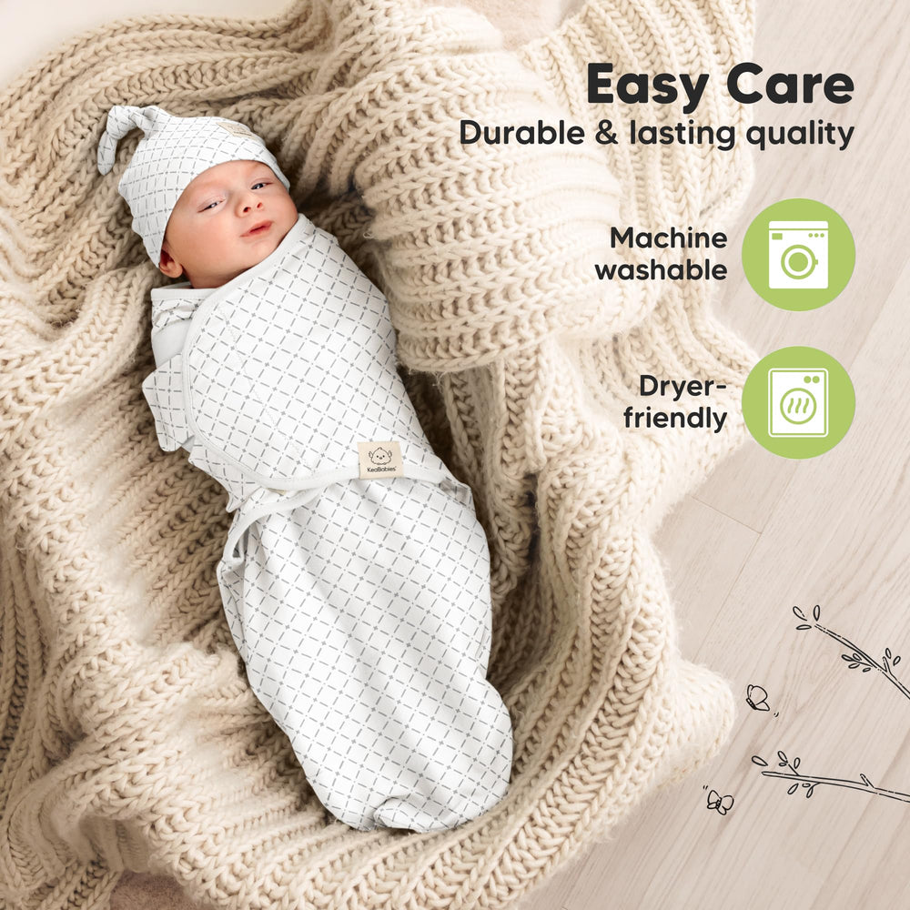 KeaBabies three swaddles flat display of color variants for easy rotation
