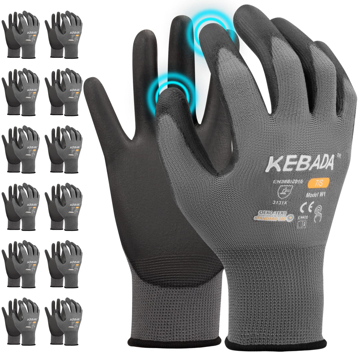 Kebada W1 front packaging showing 12-pair value pack and brand clarity for easy restocking