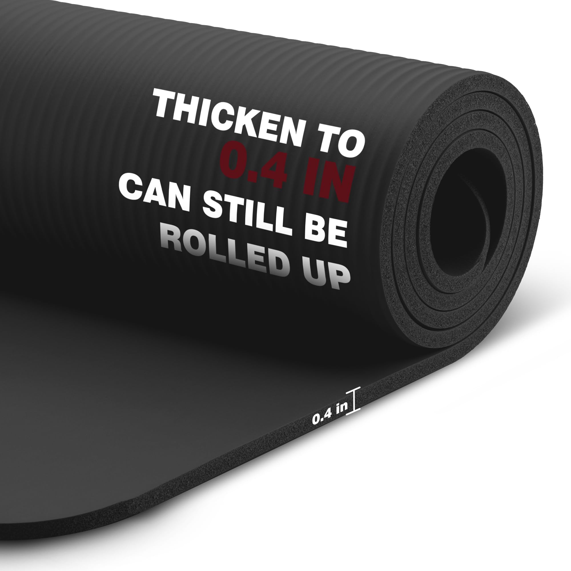 KEEP rolled mat with carry strap ready for portable workouts