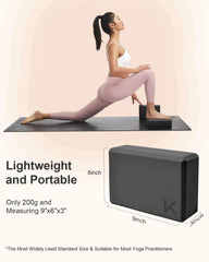 KEEP yoga block used under hand in standing pose providing enhanced balance support