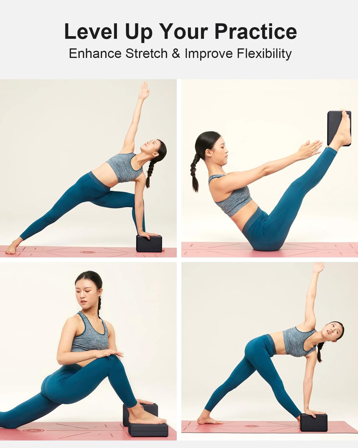 KEEP yoga blocks on mat in studio lifestyle scene enabling safer practice and comfort