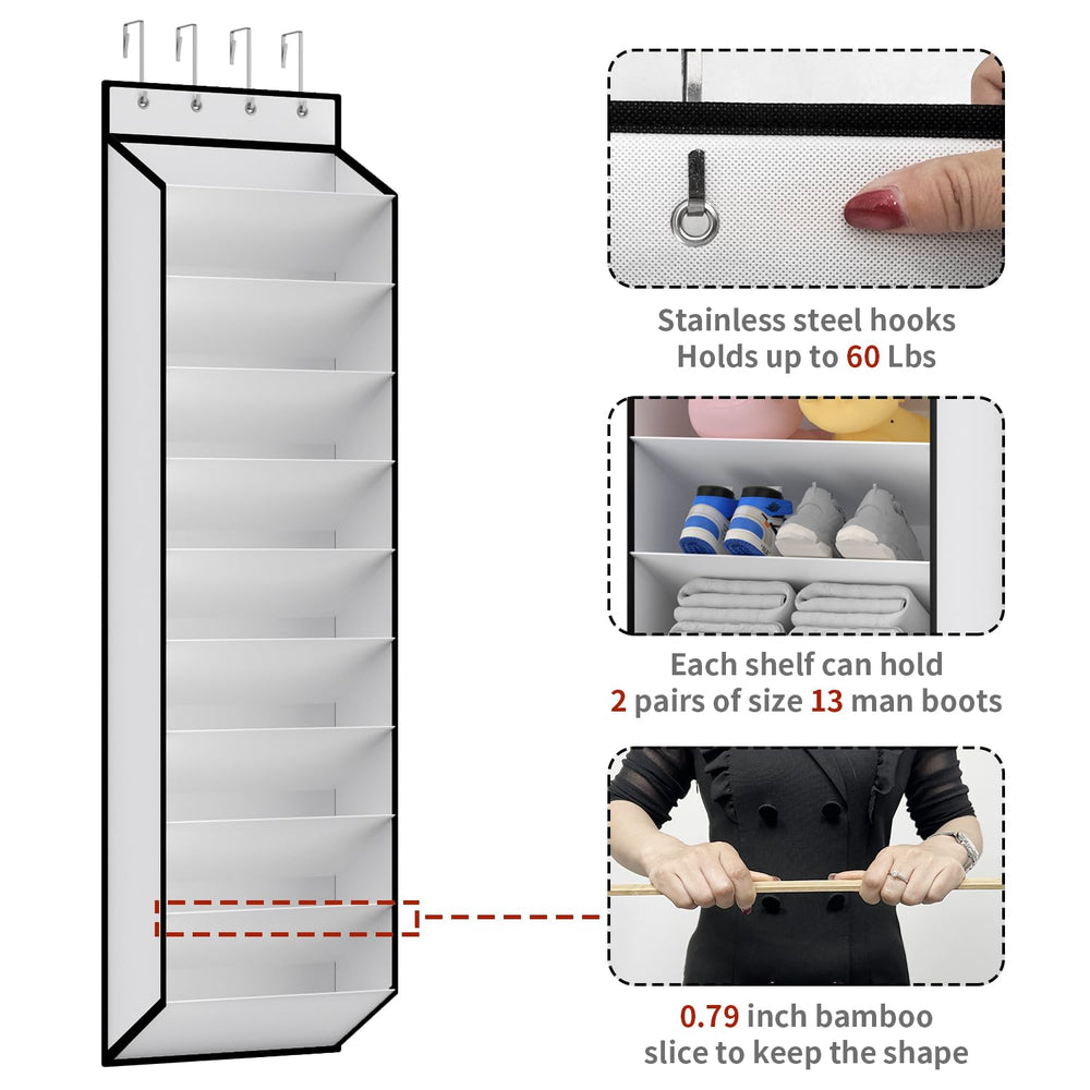 KEEPJOY hanging on bedroom door demonstrating space-saving home organization benefit