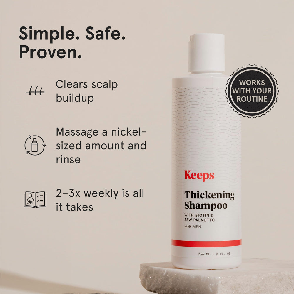 Keeps shampoo paired with conditioner duo showing a complete regimen for fuller-looking hair