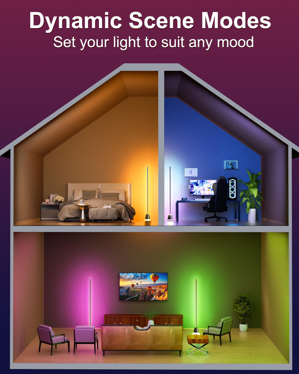 Keepsmile lamp syncing colors to music beats for immersive party and gaming atmosphere