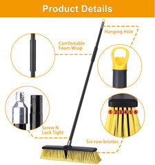 KeFanta close-up of six-layer stiff bristles for strong debris removal
