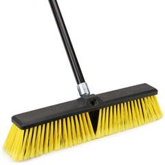 KeFanta front view of broom showing 18-inch head and handle for efficient sweeping