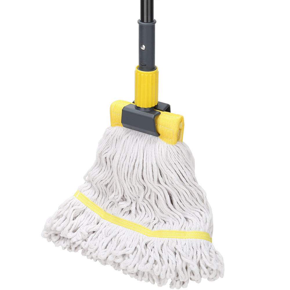 KeFanta front view heavy duty commercial mop showing full 60 inch handle and mophead for efficient cleaning