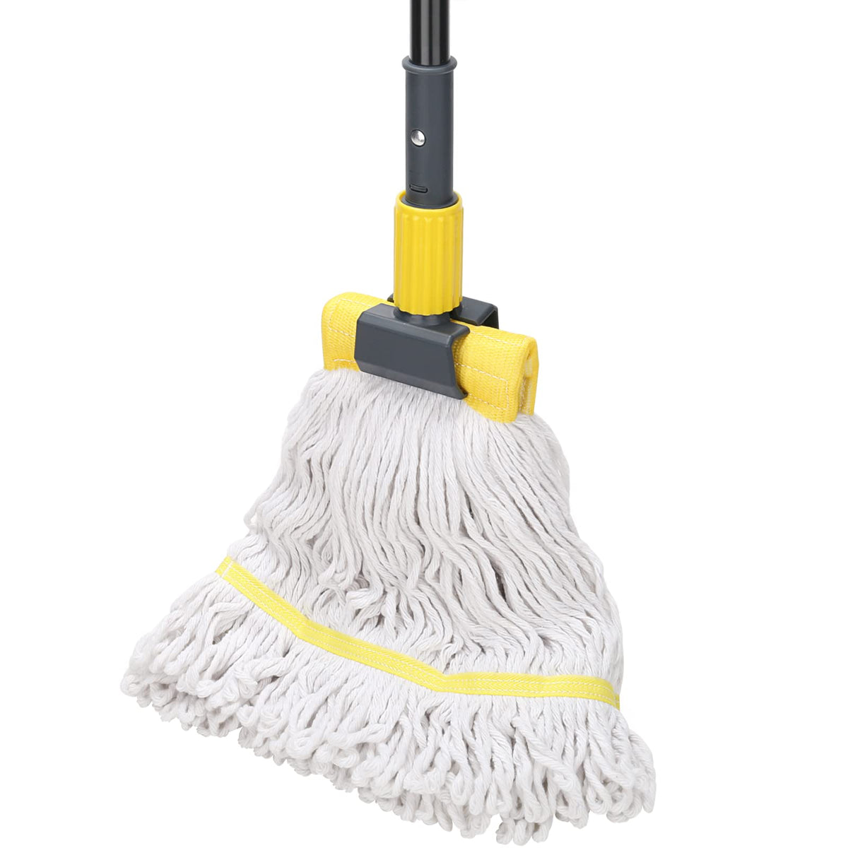 KeFanta front view heavy duty commercial mop showing full 60 inch handle and mophead for efficient cleaning