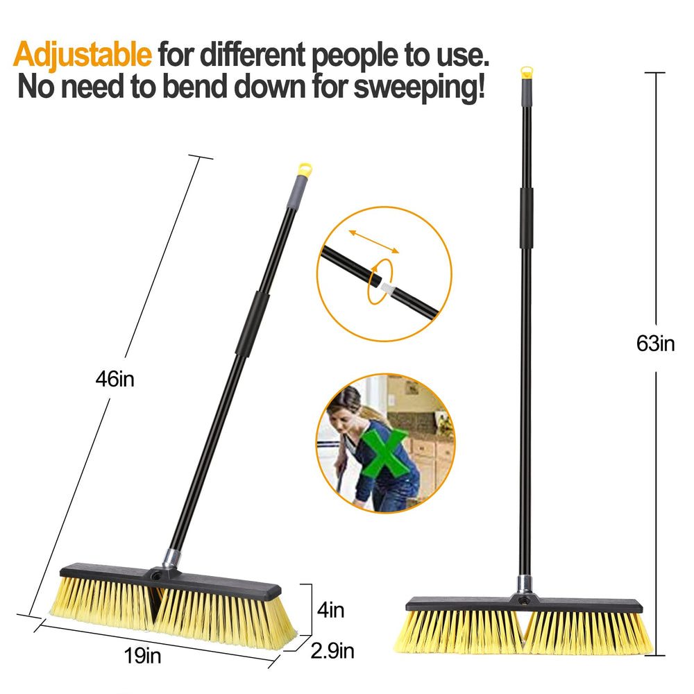 KeFanta broom head reversed to show dual slots extending head life