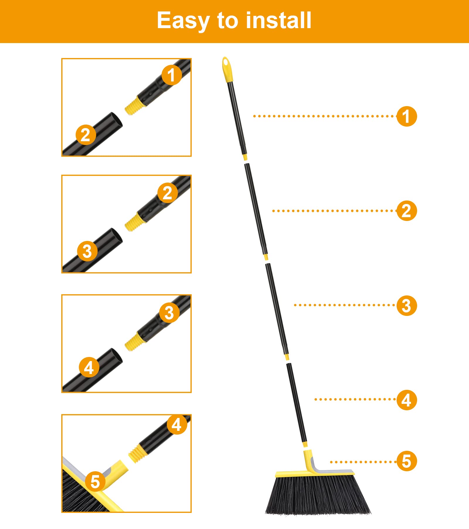KeFanta broom used at restaurant entrance demonstrating quick public-space cleanup