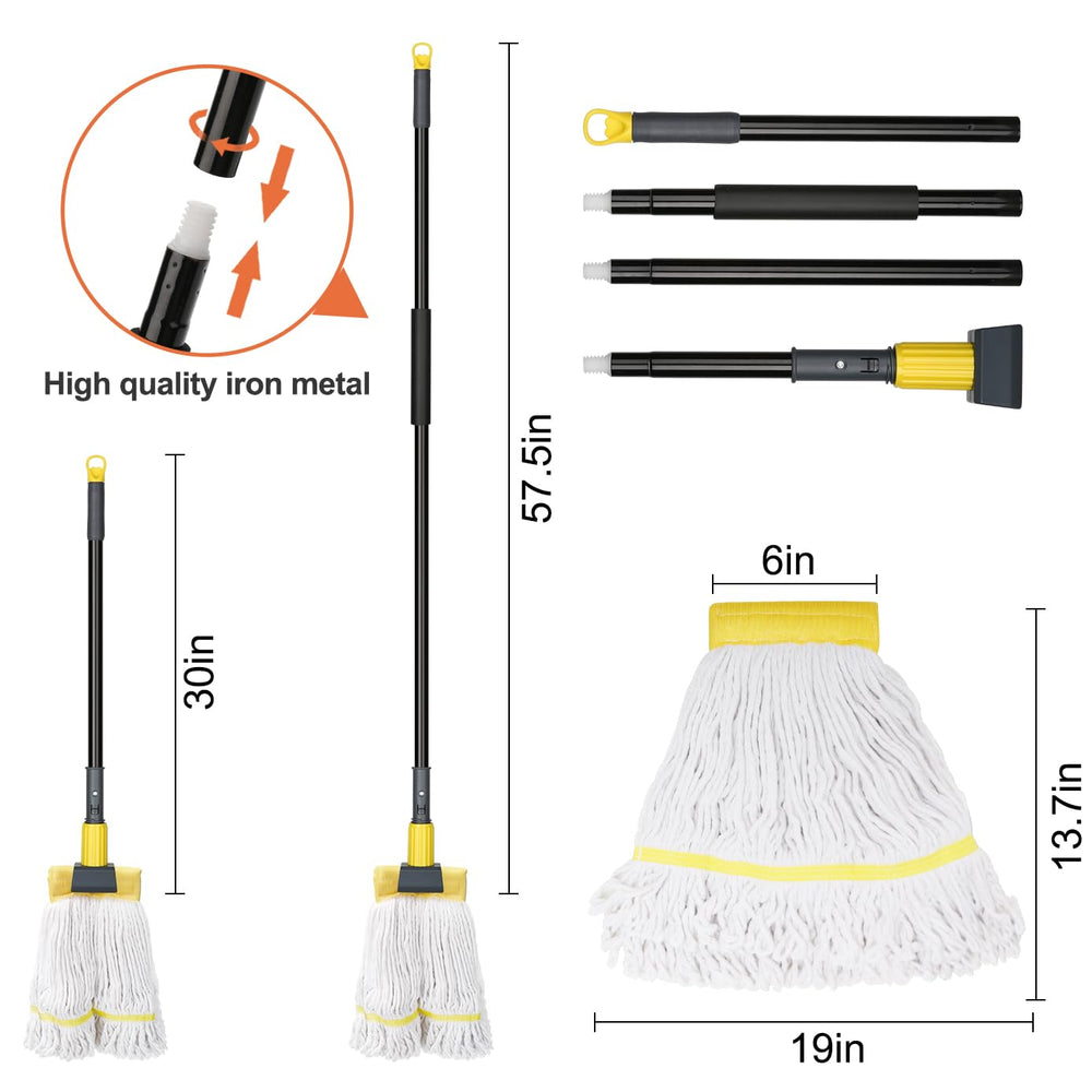 KeFanta mop in use in a restaurant kitchen illustrating fast floor coverage and professional-grade cleaning