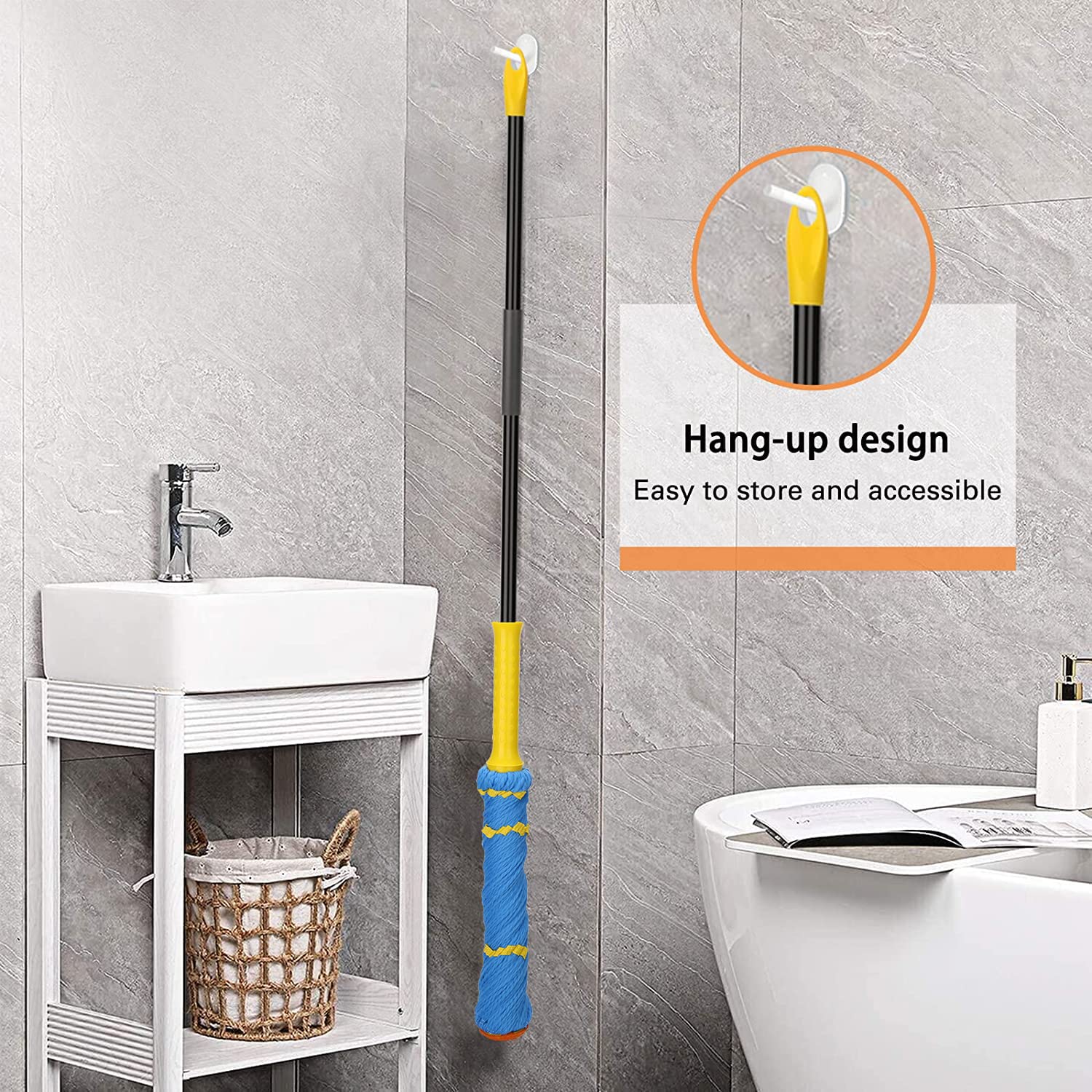 KeFanta wringer action demonstration showing easy hands-free water removal