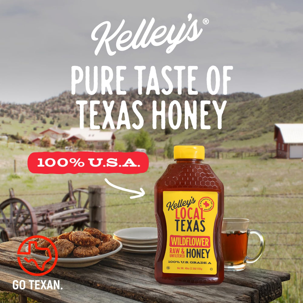 Kelley's honey drizzling on toast adding natural sweet floral flavor
