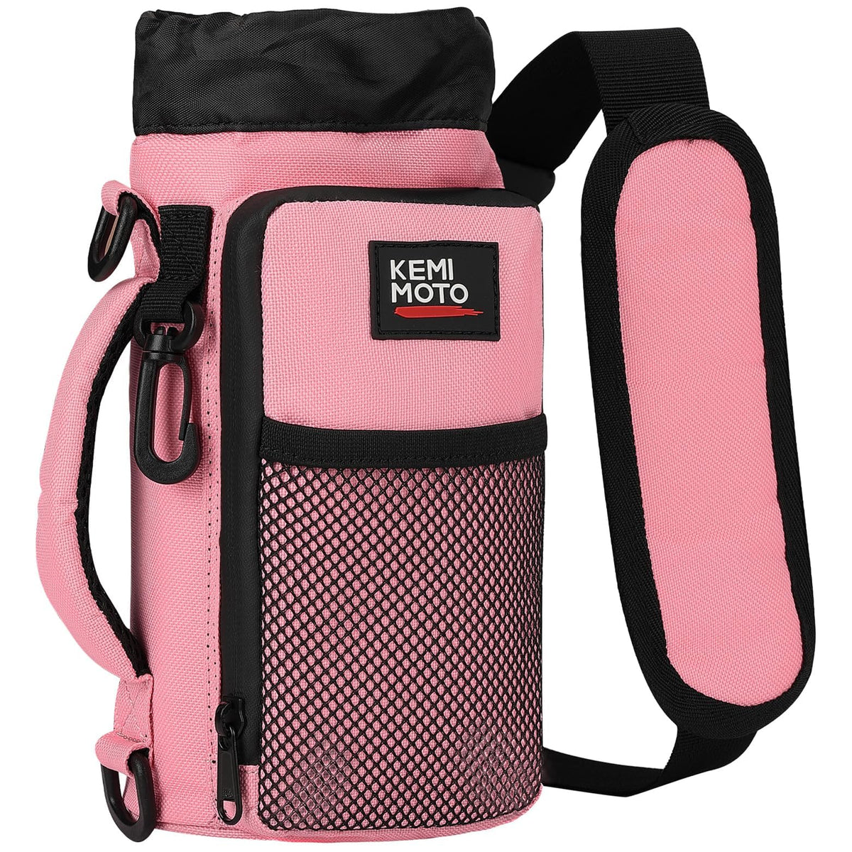 KEMIMOTO front view showing zipper pocket and organized storage benefit