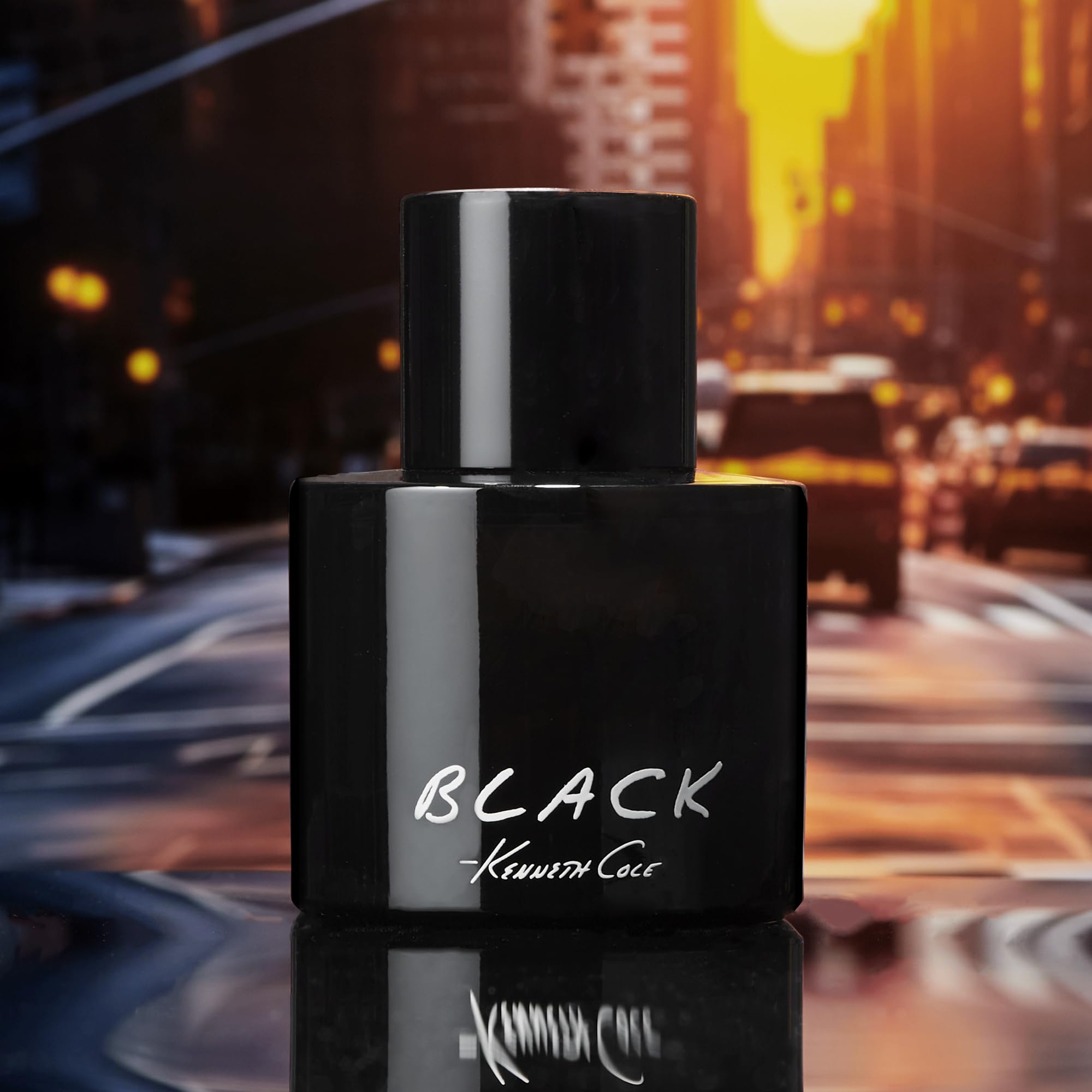 Kenneth Cole Black body spray in use demonstrating quick application and on-the-go freshness