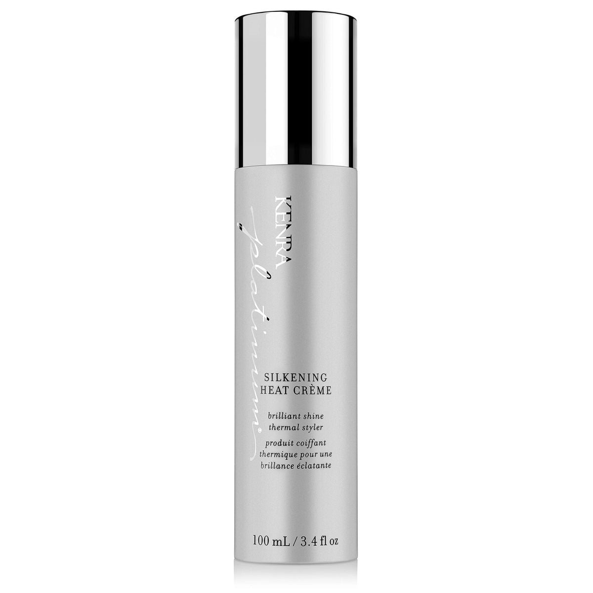 Kenra front bottle shot showing sleek packaging and benefits