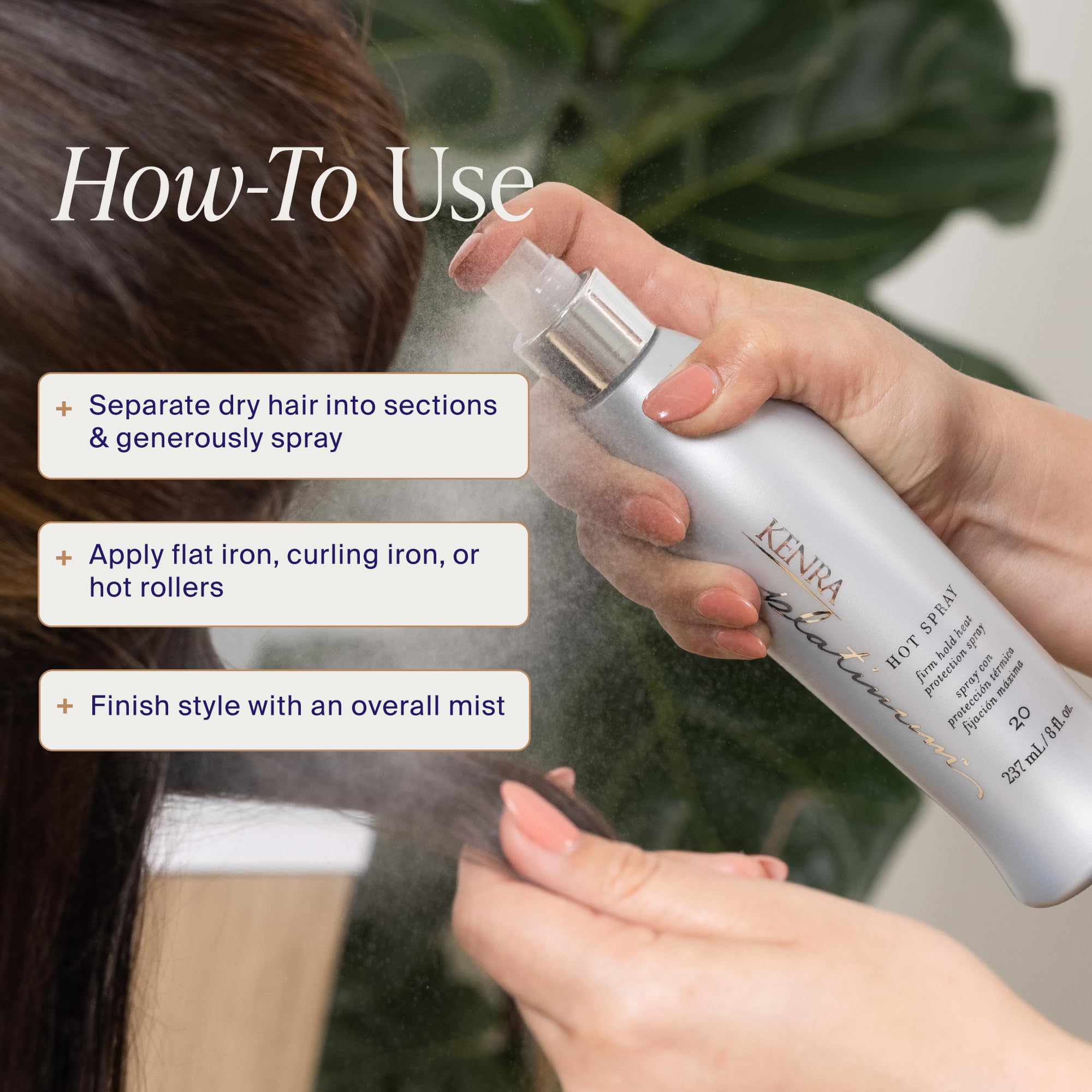 Kenra label closeup showing ingredient clarity and trusted formula benefit