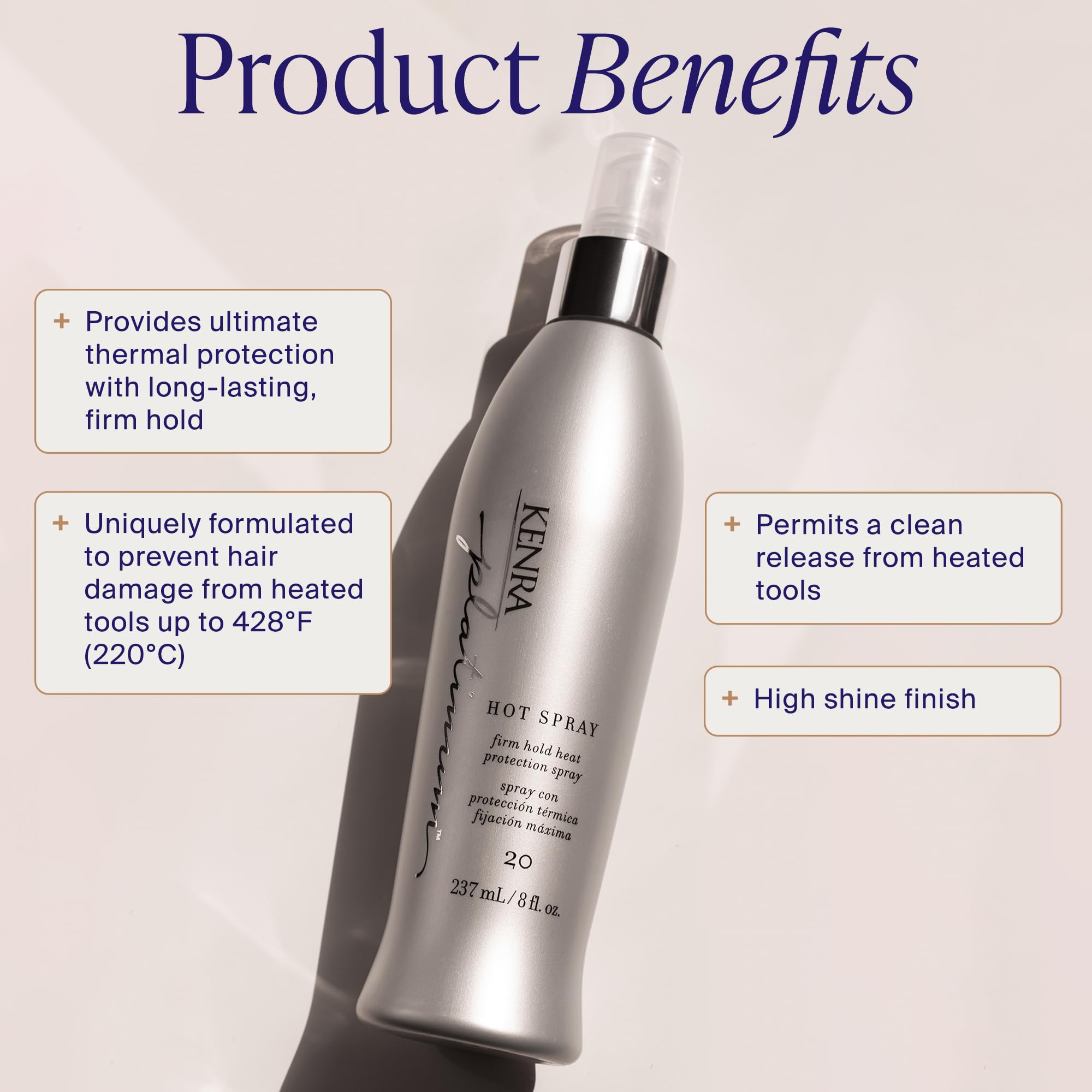 Kenra nozzle detail highlighting controlled mist for even application benefit