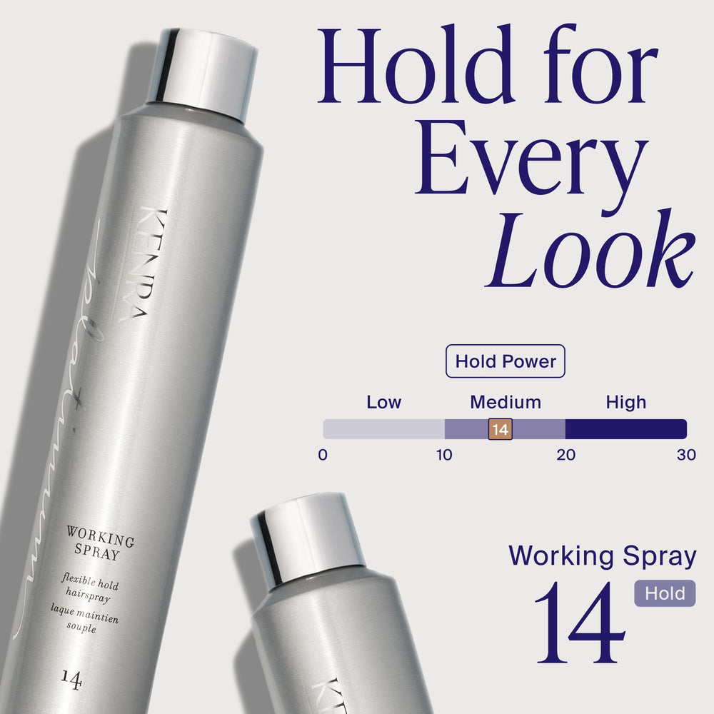 Kenra aerosol nozzle close-up demonstrating controlled, even dispersion