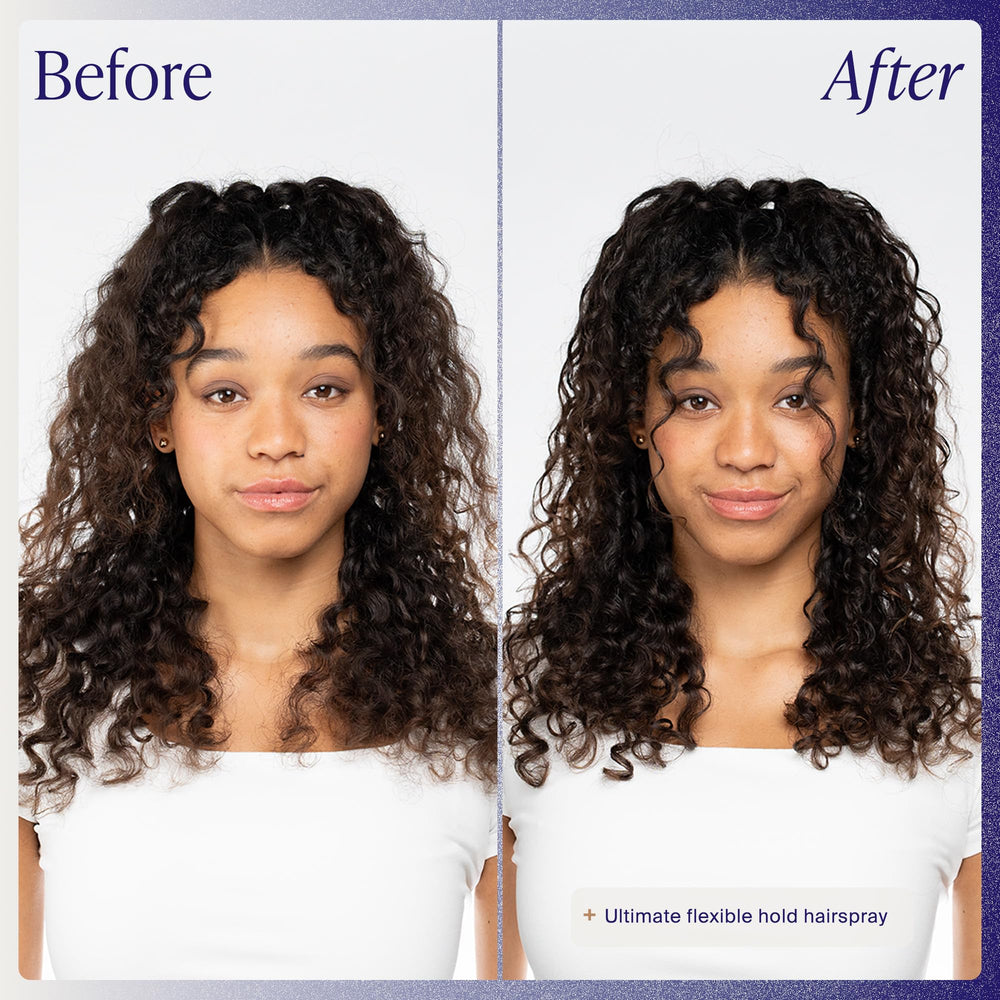 Kenra fine mist spray in air showing fast-drying application benefit