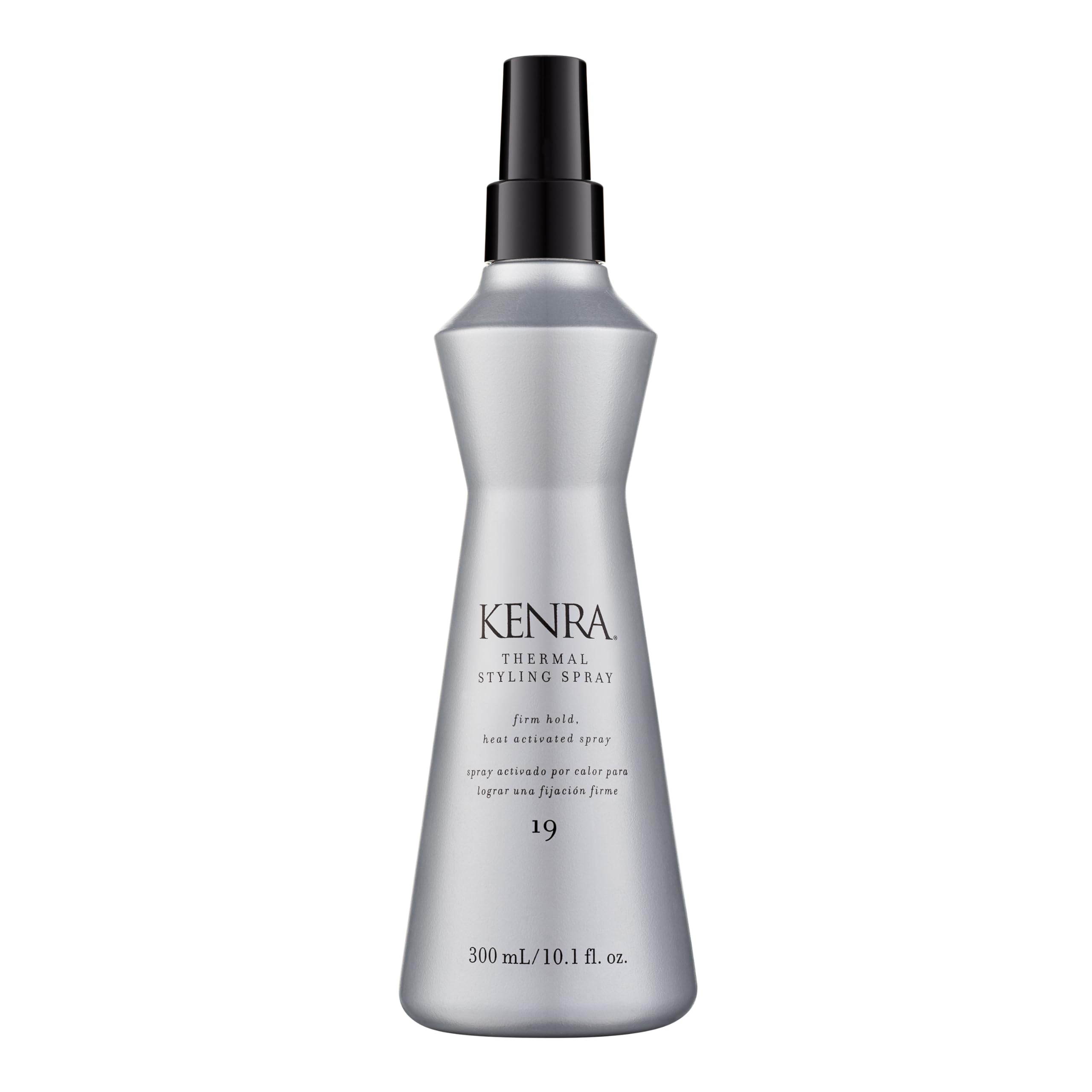 Kenra front label showing product name and benefits for heat protection