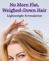 Keranique before and after root lift showing fuller hair