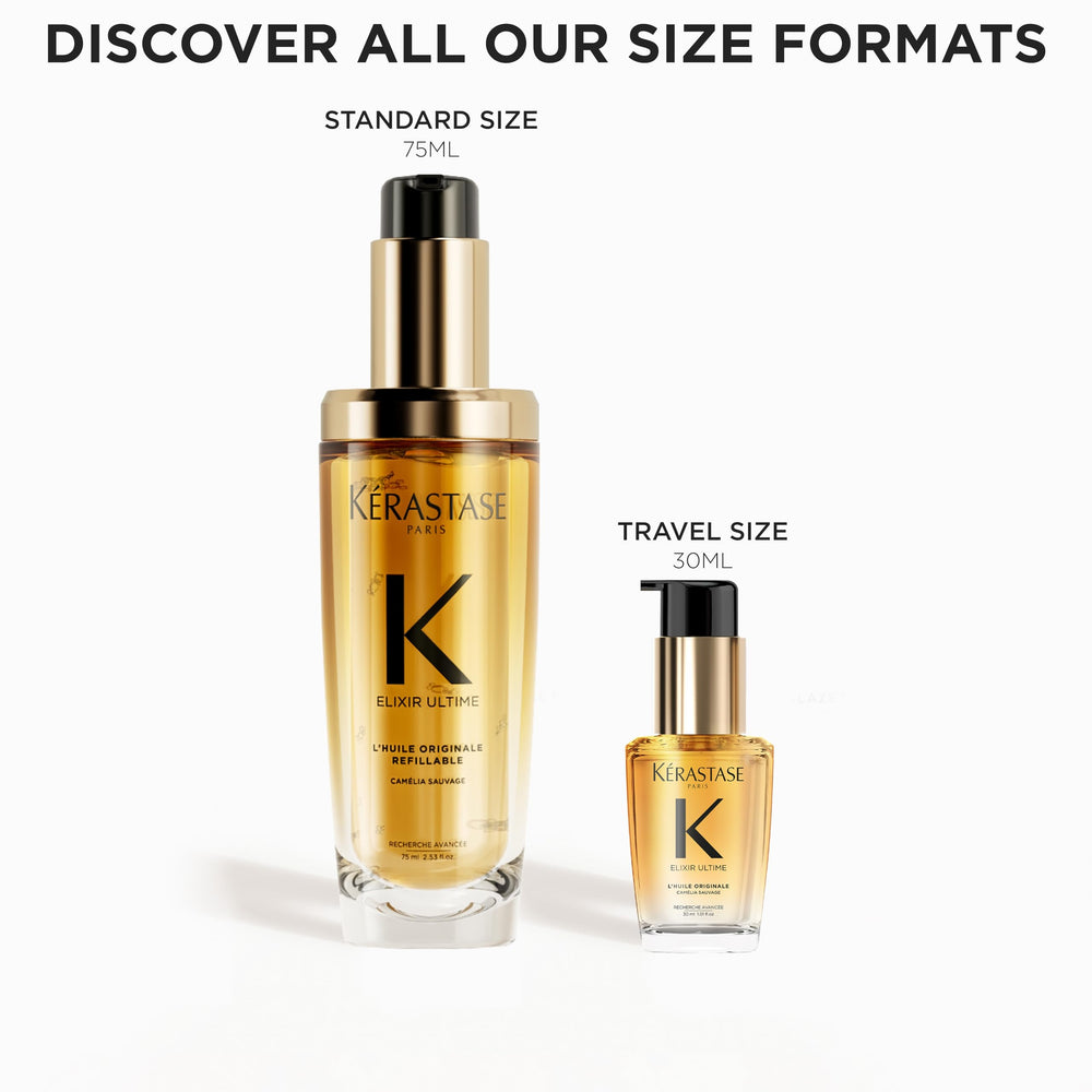 KÉRASTASE paired with refill pouch illustrating refillable system and reduced waste