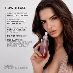 KÉRASTASE Genesis serum texture close-up showing lightweight absorptive finish