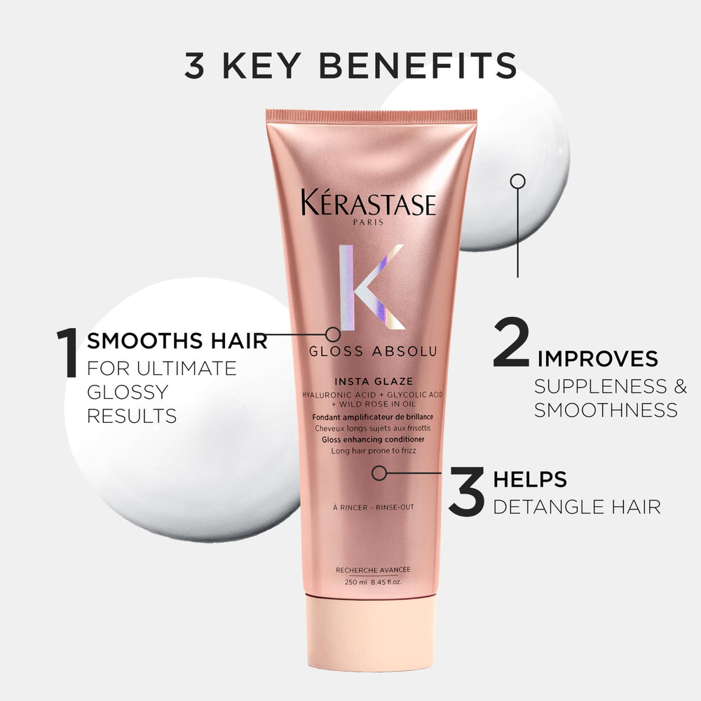 KÉRASTASE conditioner held in hand to show size and easy dispensing