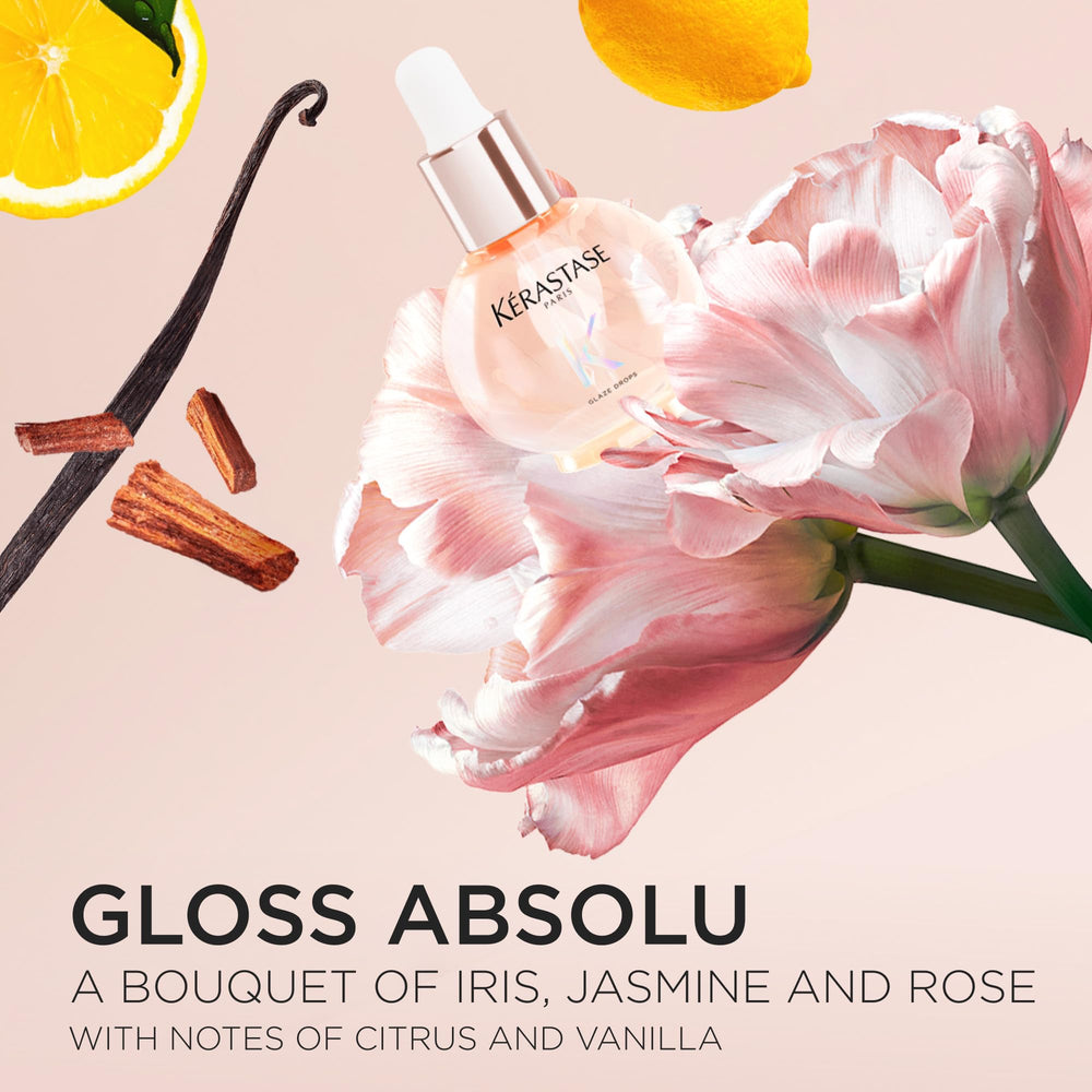 KÉRASTASE floral and citrus ingredients visual emphasizing scented finish