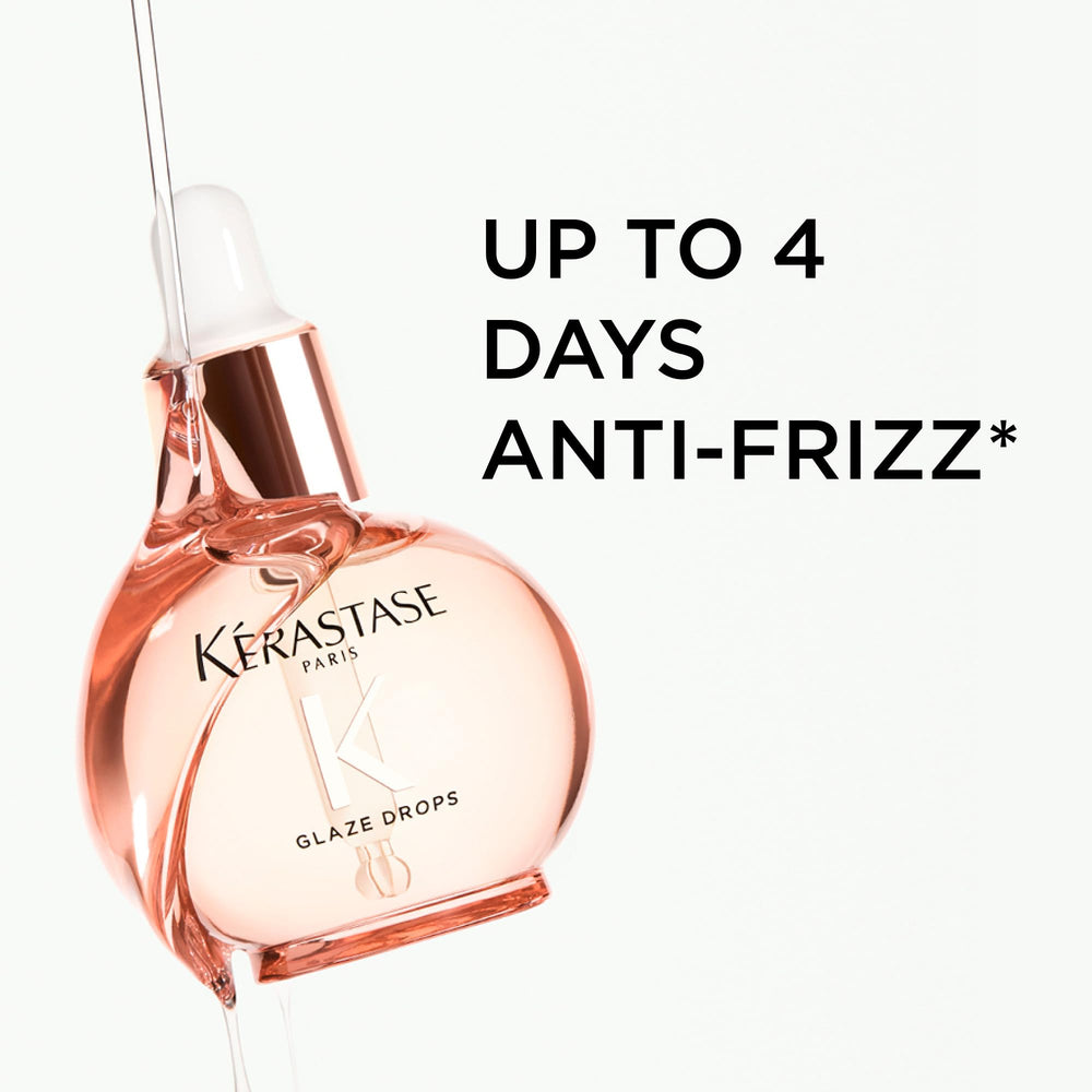 KÉRASTASE model hair finish demonstrating glossy, bouncy results