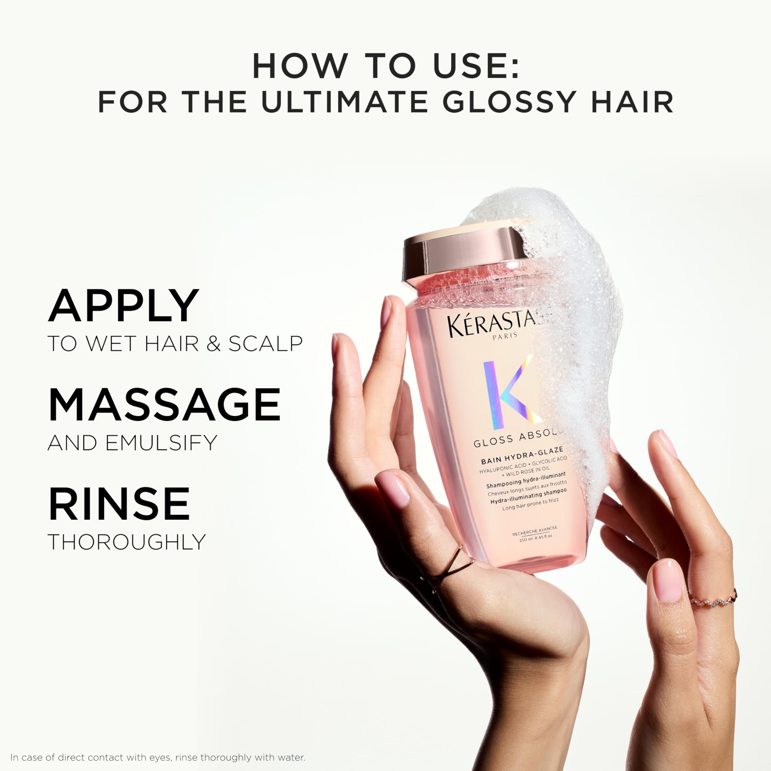 KÉRASTASE ingredients highlight with hyaluronic and glycolic acids for hydration benefit