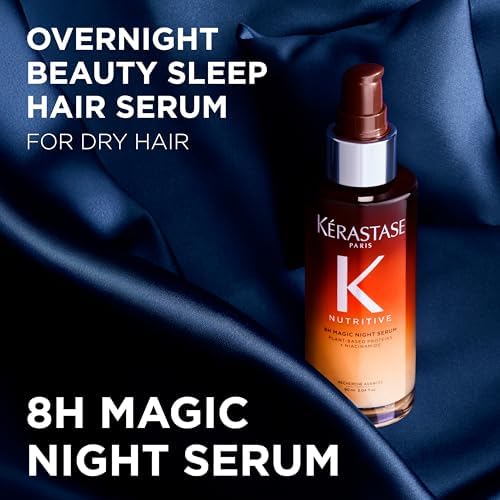 KÉRASTASE before and after hair showing satin shine improvement